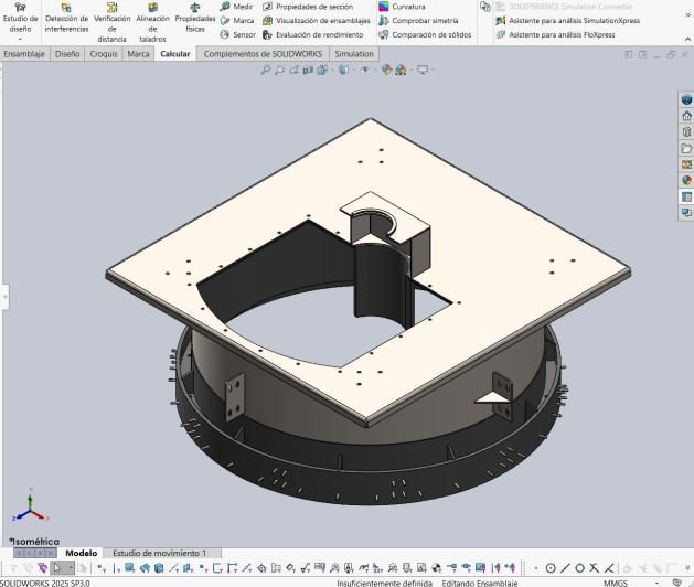 Modelado CAD y análisis de componente en software de ingeniería